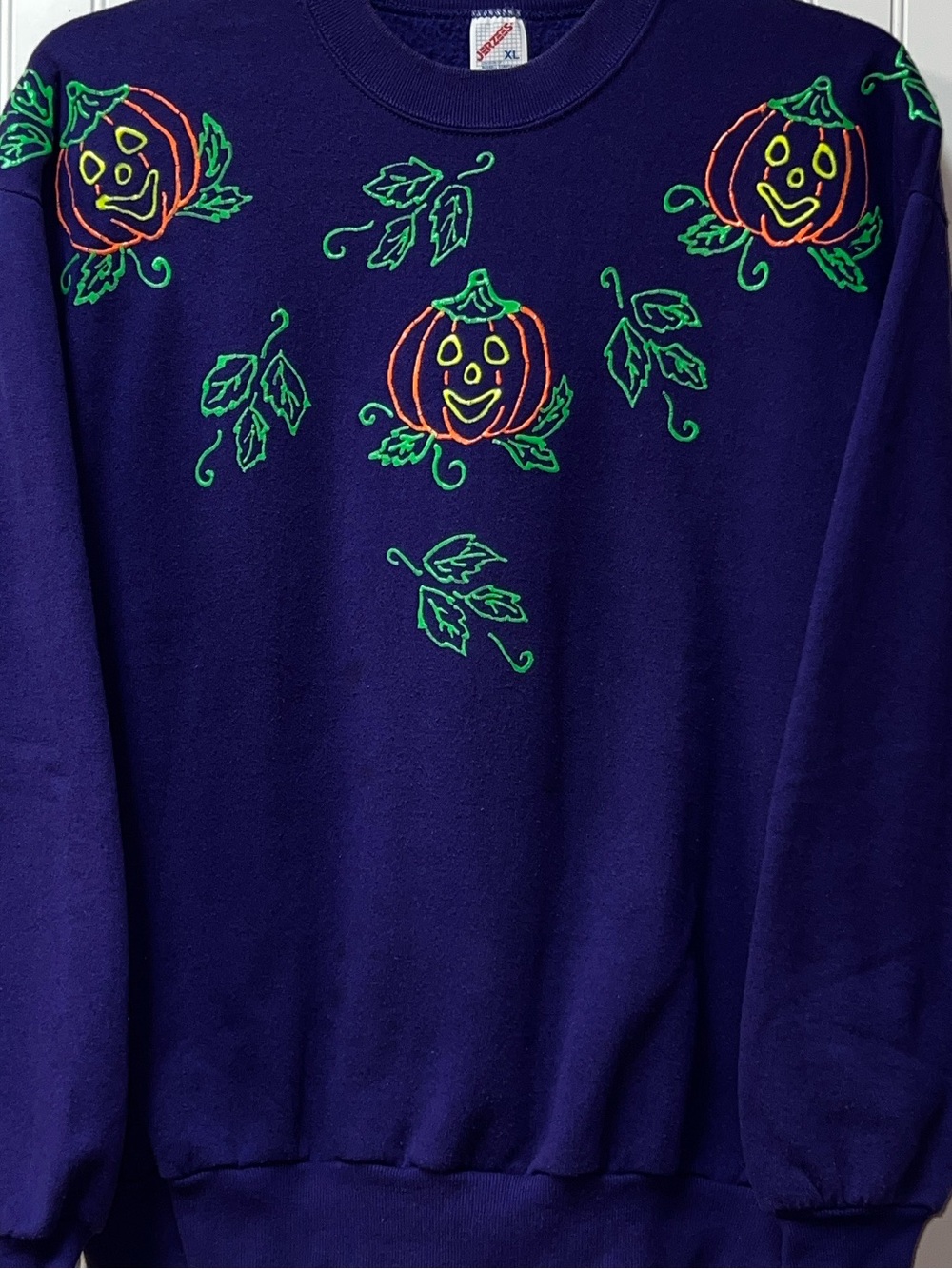 90s Halloween Jack-o-Lantern 🎃 Pumpkin Sweatshirt XL Vintage